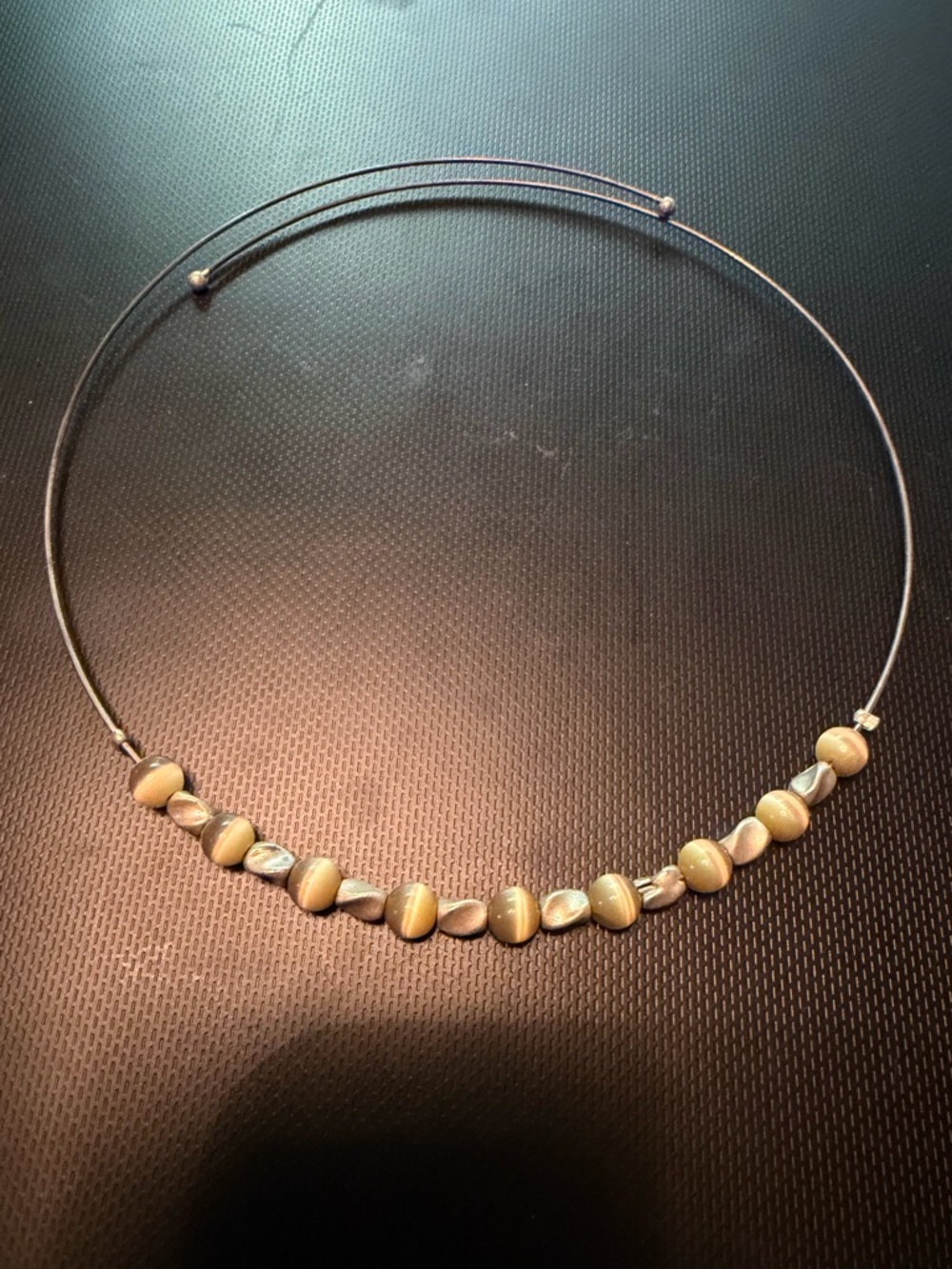 Minimalist Gold Bead Wire Necklace - Women Jewelry